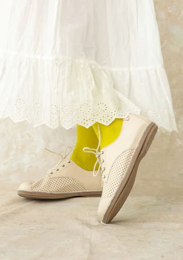 Schuhe aus Nappaleder - Mandelmilch