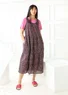 Robe "Bouquet" en coton biologique tissé (noir L)