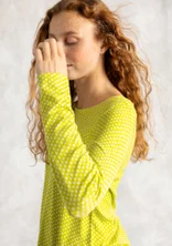 Tricot top "Tina" van lyocell/elastaan - neongroen/dessin