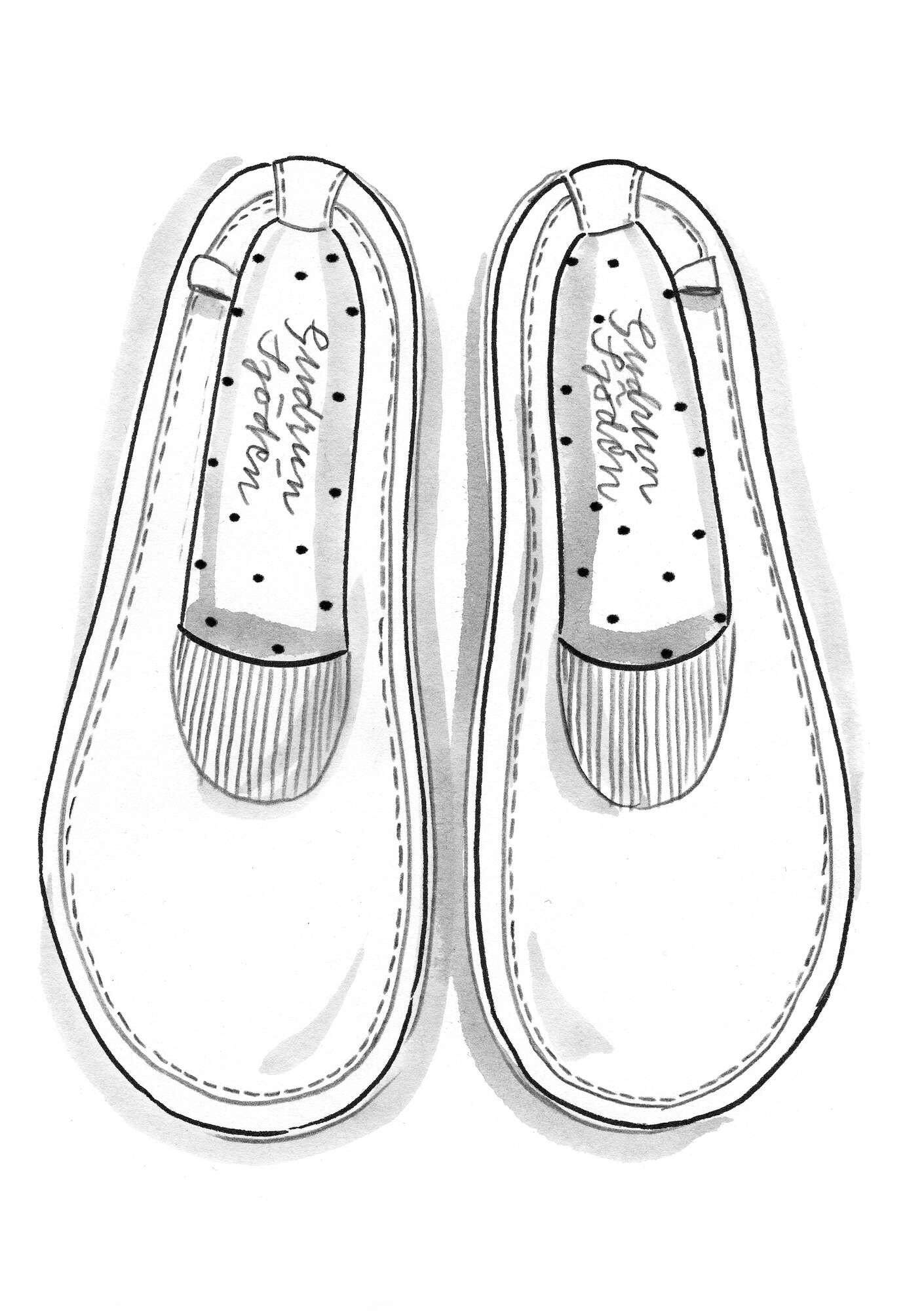 “Isolde” nubuck elastic-strap shoes