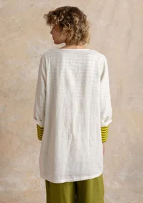 Woven linen tunic - light ecru