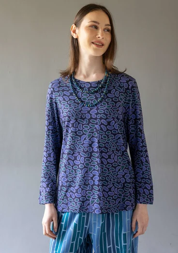 Shirt „Leopard“ aus Bio-Baumwolle - dunkelindigo