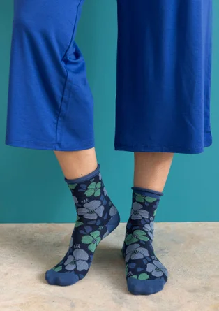 Socken „Theia“ aus Bio-Baumwolle - pazifikblau