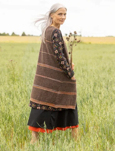 “Sandy” knit vest in an alpaca blend and organic/recycled cotton - mrk0SP0choklad