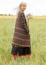 Gebreid mouwloos vest "Sandy" van alpacamix en biologisch/gerecycled katoen (donkerchocolade XL)