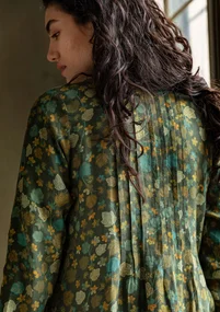 Kleid „Linnea“ aus Hanfgewebe - pinie