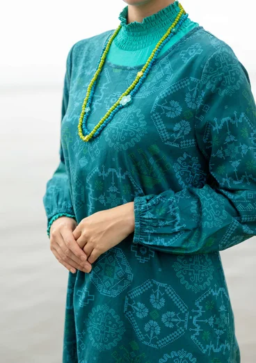 Webkleid „Poesi“ aus Bio-Baumwolle - dunkeljaspis