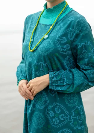 Webkleid „Poesi“ aus Bio-Baumwolle - dunkeljaspis