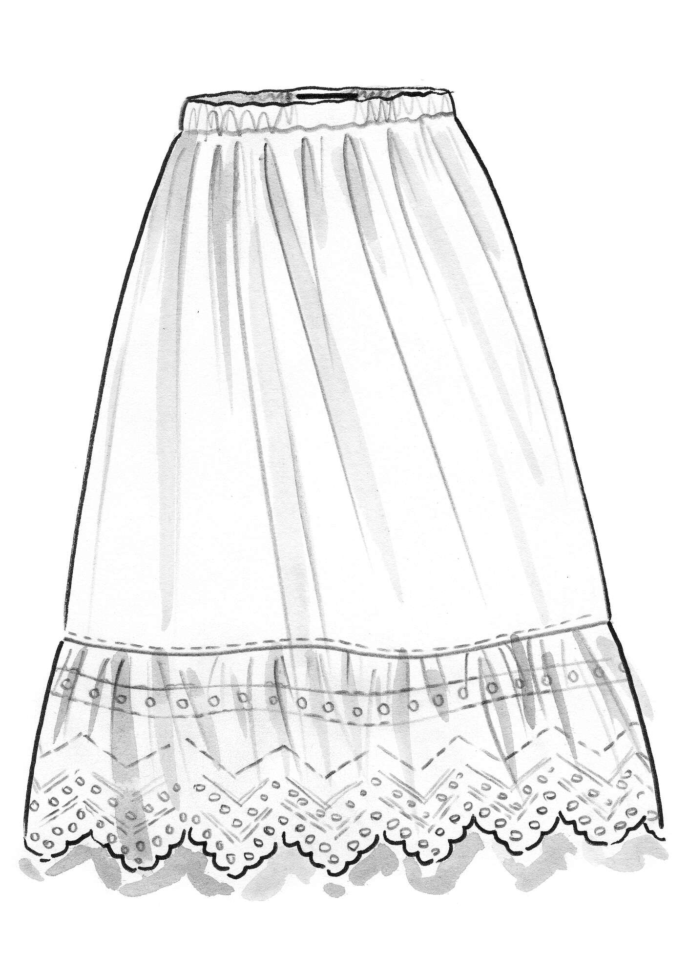 Vevd kjole «Alice» i økologisk bomull