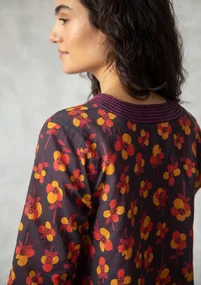 Blouse "Andes" en coton biologique - mûrier noir