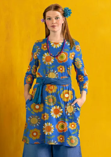 “Sunflower” lyocell/elastane jersey dress - cornflower blue