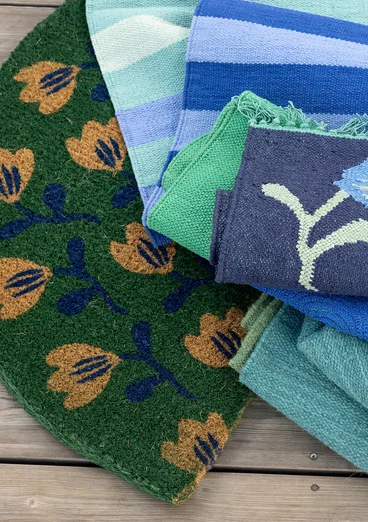 “Wildflower” coir doormat - malachite