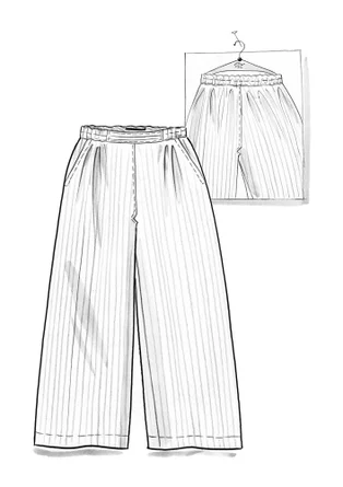 “Bodil” woven linen trousers - mole