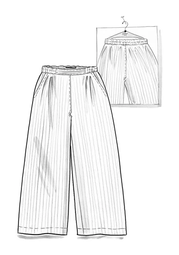 “Bodil” woven linen trousers - mole