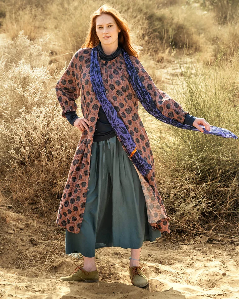 Woven “Gjusta” dress in organic cotton