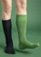 Solid-colour organic cotton knee-highs (black S/M)
