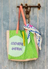 Veske «Nina» i økologisk bomull - ertegrønn