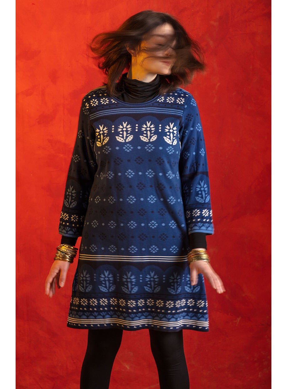“Banaras” organic cotton knit tunic