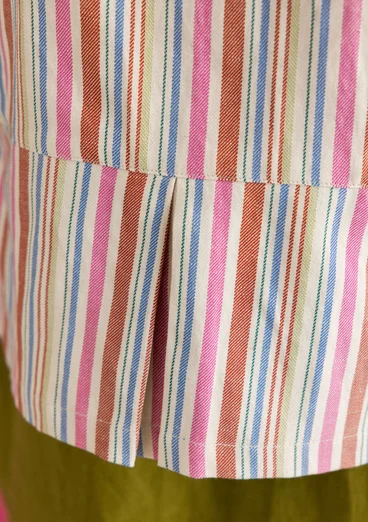 Webweste „Esme“ aus Bio-Baumwolle/Leinen - multi-gestreift