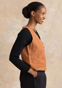 Webweste „Esme“ aus Bio-Baumwolle/Leinen - eichel