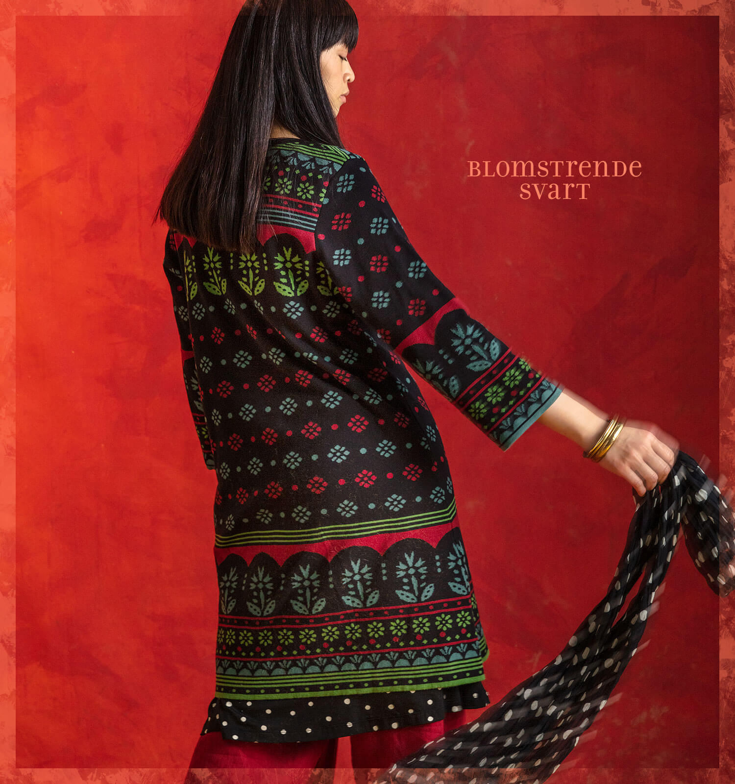 “Banaras” organic cotton knit tunic