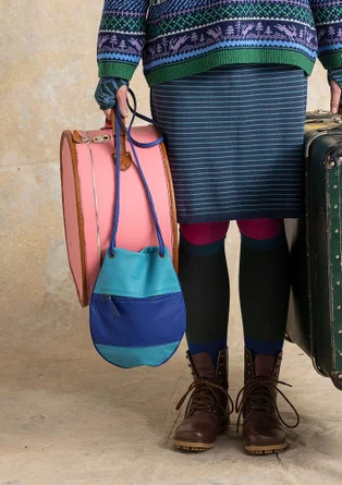 Handtasche aus Leder - türkis