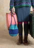 Handtasche aus Leder (türkis Einheitsgröße)