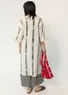 Kaftan "Ghana" i ekologisk bomull (vanilj S)