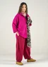 “Olivia” woven organic cotton harem trousers (red cabbage XXL)