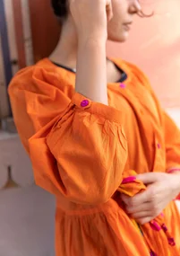 “Insta” organic cotton smock blouse - nectar