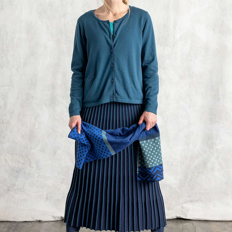 Gilet en coton biologique/recyclé - pétrole foncé