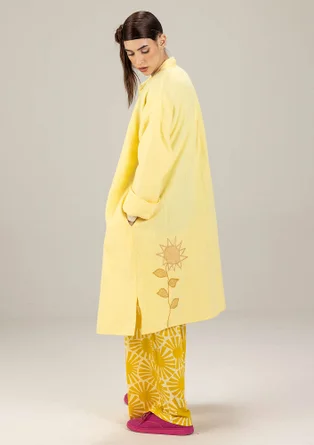“Hinata” woven organic cotton/linen dress - pastel yellow