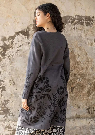 Long gilet "Dawn" en ramie/coton recyclé - gris cendré