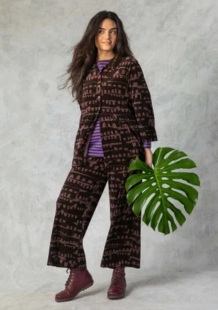 Veloursjacke „Paraguay“ aus Bio-Baumwolle/Recycling-Polyester - maulbeere