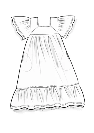 Jersey dress in cotton/modal - copper