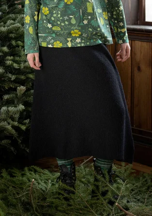 “Vinternatt” alpaca blend knit skirt - black