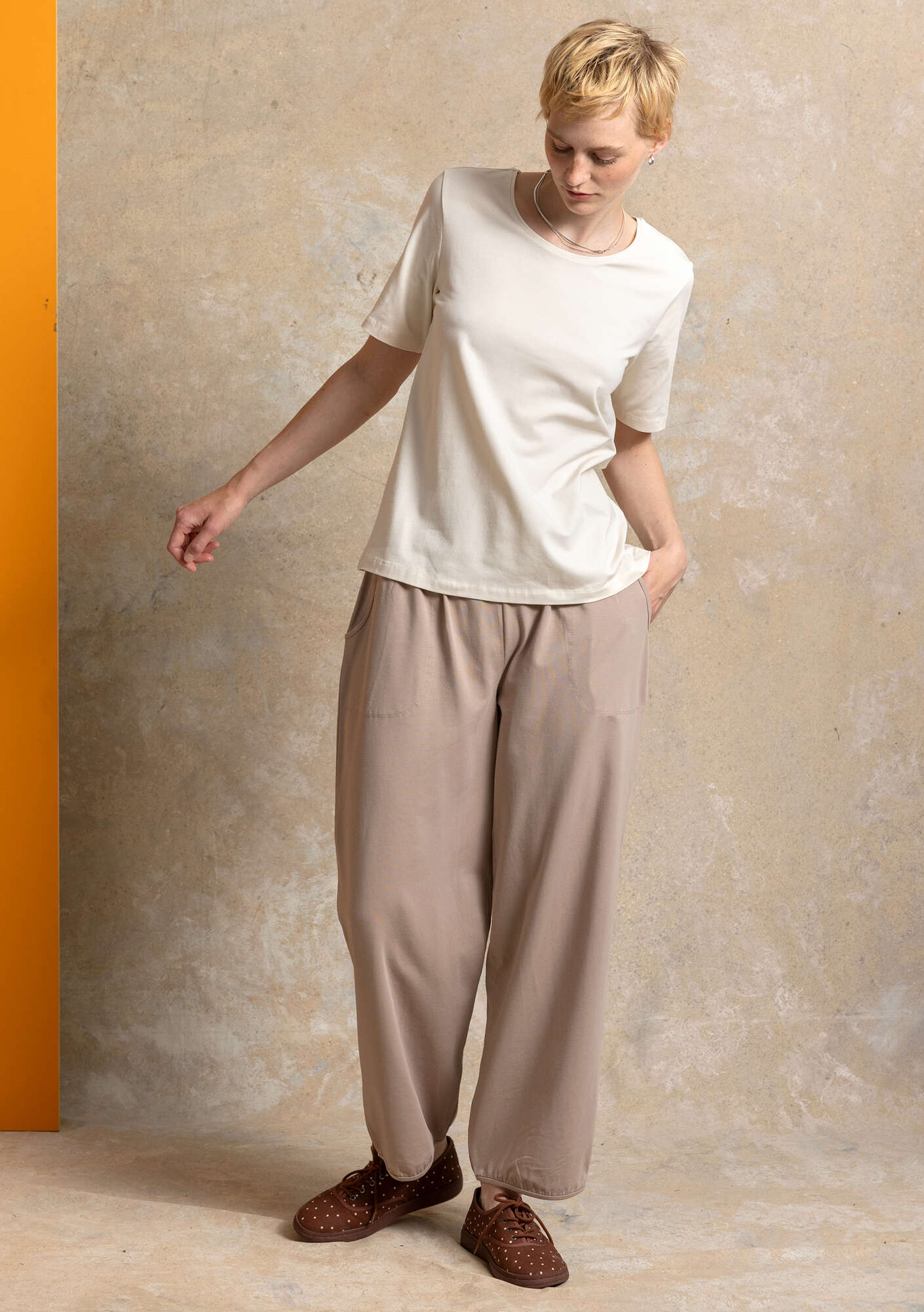 Jersey pants in organic cotton/spandex gudrunsjoden.com