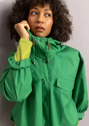 Jacke aus Bio-Baumwollgewebe - basilikum