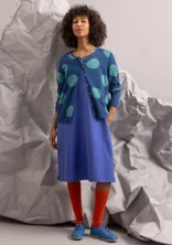 Cardigan "Ina" i økologisk bomuld/lyocell - indigoblå