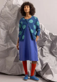 Strickjacke „Ina“ aus Bio-Baumwolle/Lyocell - indigoblau