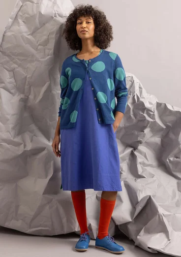 Cardigan "Ina" i økologisk bomuld/lyocell - indigoblå