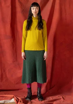 “Vinternatt” alpaca blend knit skirt - dark green