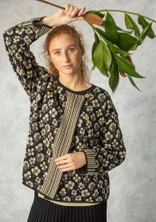Strickjacke „Andes“ aus Bio-/Recycling-Baumwolle - schwarz