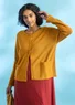 Cardigan in wool (mustard S)