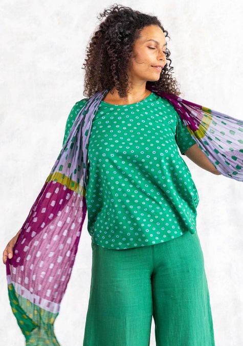 Tricot top Ines malachite/patterned