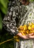 Vævet kjole "Floria" i økologisk bomuld (mørk askegrå meleret S)