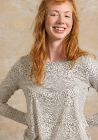 Top ”Bianca” en jersey de lyocell/élasthanne - noir/motif