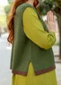 Pull sans manches "Helena" en maille de laine d'agneau mélangée (vert herbe/chiné XL)
