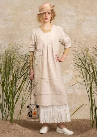 Woven linen dress - natural