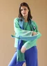 “Stripe” alpaca blend scarf (lotus green One Size)